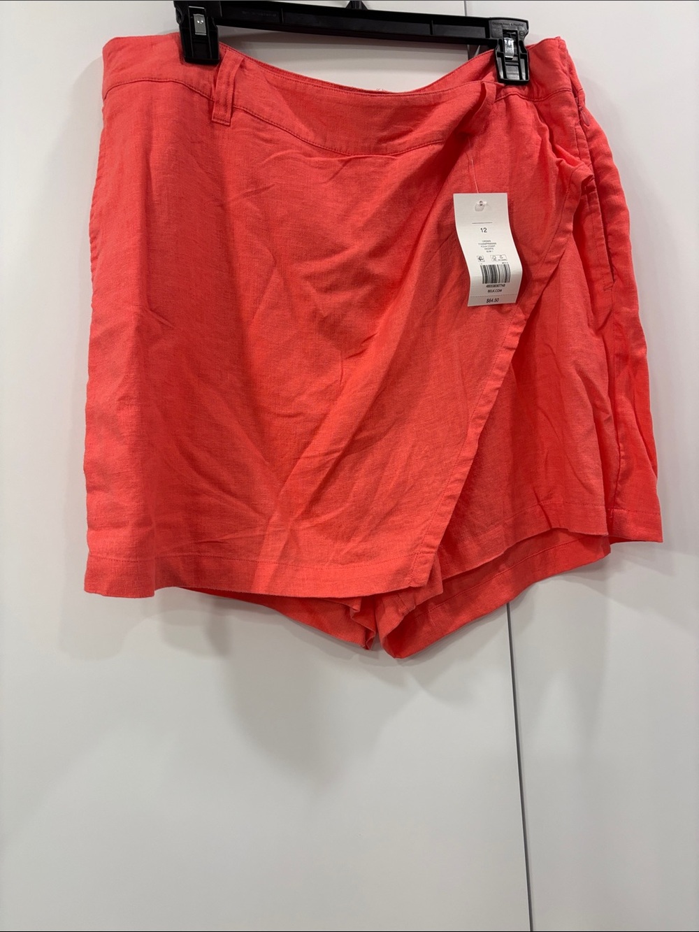 crown & ivy Coral Faux-Wrap Women’s Shorts